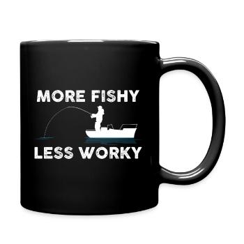 Blague sur le bateau pêcheur - Mug uni - noir - Droite