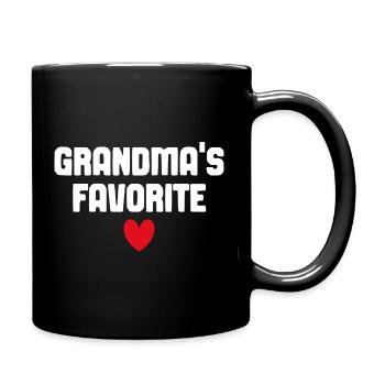 La typographie préférée de cœur mignon de Mamie - Mug uni - noir - Droite