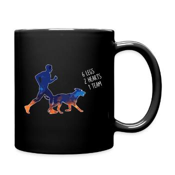 Canicross 6 Legs - Tasse einfarbig - Schwarz - Rechts