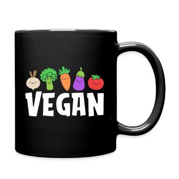 Dietician Diet Vegan - Full Colour Mug - black - Right