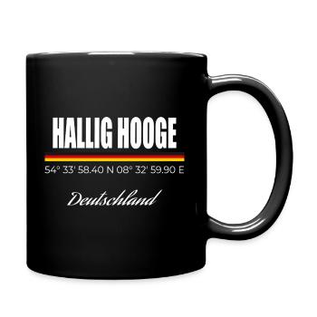 Hallig Hooge - Tasse einfarbig - Schwarz - Rechts
