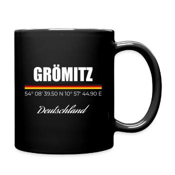 Grömitz - Tasse einfarbig - Schwarz - Rechts
