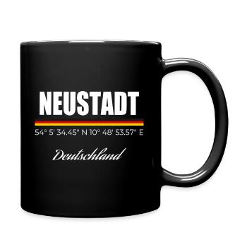 Neustadt - Tasse einfarbig - Schwarz - Rechts
