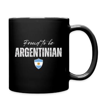 Fière d’être argentine, fabriquée en Argentine - Mug uni - noir - Droite