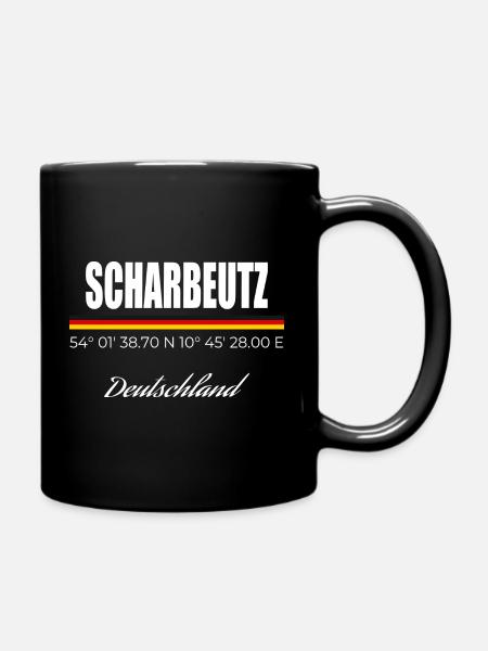 Scharbeutz - Tasse einfarbig - Schwarz
