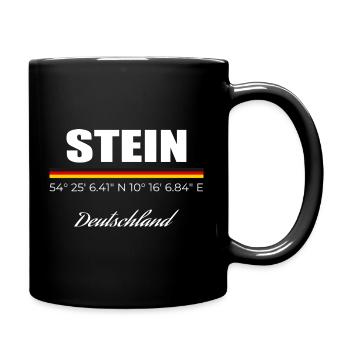 Stein - Tasse einfarbig - Schwarz - Rechts