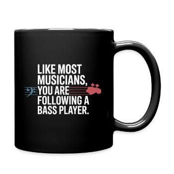 Bassiste Following A Bass Band, Bassspieler - Mug uni - noir - Droite