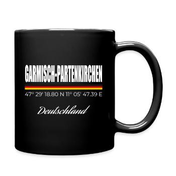 Garmisch-Partenkirchen - Tasse einfarbig - Schwarz - Rechts