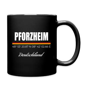 Pforzheim - Tasse einfarbig - Schwarz - Rechts