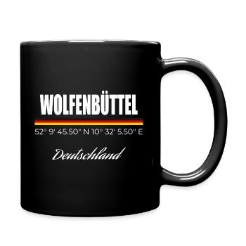 Wolfenbüttel - Tasse einfarbig - Schwarz - Rechts