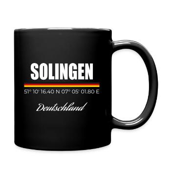 Solingen - Tasse einfarbig - Schwarz - Rechts