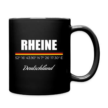 Rheine - Tasse einfarbig - Schwarz - Rechts