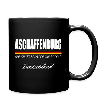 Aschaffenburg - Tasse einfarbig - Schwarz - Rechts
