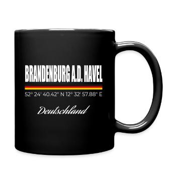 Brandenburg an der Havel - Tasse einfarbig - Schwarz - Rechts