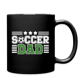 Soccer Father Pride Design With Ball Motif - Full Colour Mug - black - Right