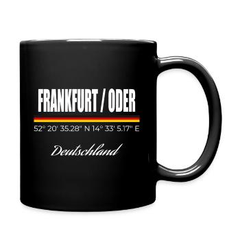 Frankfurt / Oder - Tasse einfarbig - Schwarz - Rechts