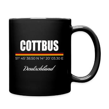 Cottbus - Tasse einfarbig - Schwarz - Rechts