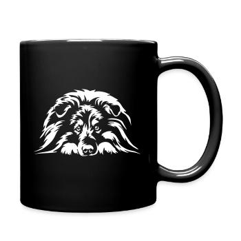 Sheltie "Black Edition" - Tasse einfarbig - Schwarz - Rechts