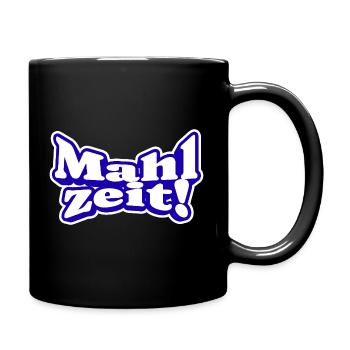 Endlich Mahlzeit! Guten Appetit - Tasse einfarbig - Schwarz - Rechts