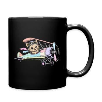 airplane - Full Colour Mug - black - Right