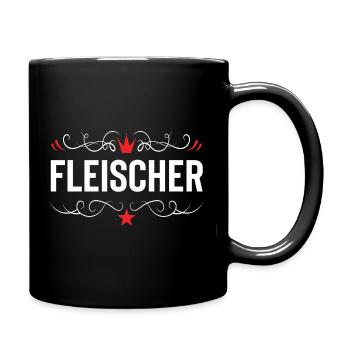 Fleischer Beruf - Tasse einfarbig - Schwarz - Rechts