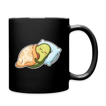 Avocat endormi - Mug uni - noir - Droite