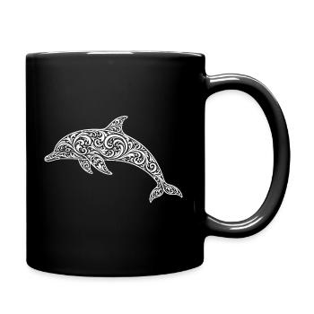 Delfin - Tasse einfarbig - Schwarz - Rechts