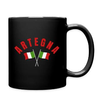 Artegna Italian Flags  - Full Colour Mug - black - Right
