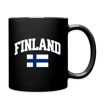 Finland Football Lover Rétro Design Sportif - Mug uni - noir - Droite
