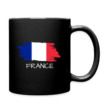 Drapeau français - Mug uni - noir - Droite