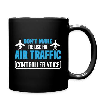 Air Traffic Controller Voice - Full Colour Mug - black - Right