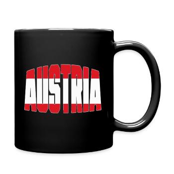 Österreich Fussball Shirt, Austria Fan Design - Tasse einfarbig - Schwarz - Rechts