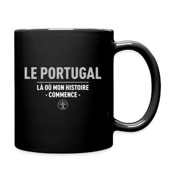 Le Portugal La Ou Mon Histoire Commence T-Shirt... - Mug uni - noir - Droite