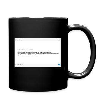 Das Wasser des Lebens - Tasse einfarbig - Schwarz - Rechts