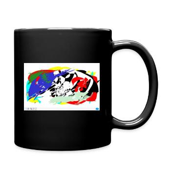 Lignes de batailles de couleur - Mug uni - noir - Droite