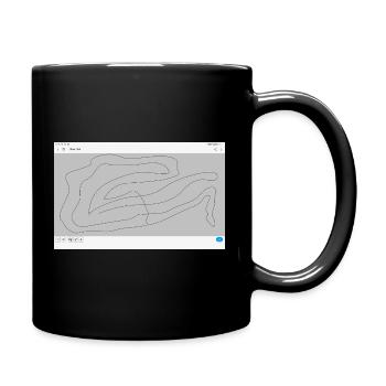 Fließende Konturen Linienkunst - Tasse einfarbig - Schwarz - Rechts