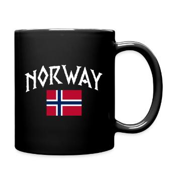 Norway Vacation Norge Fjords Travel Scandinavian - Full Colour Mug - black - Right
