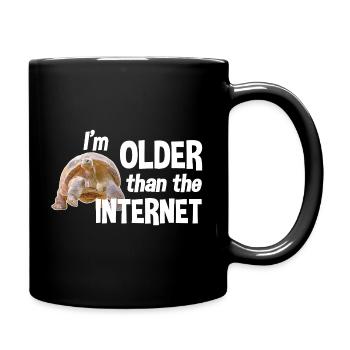 Je suis plus âgé qu’Internet - Tortue - Mug uni - noir - Droite