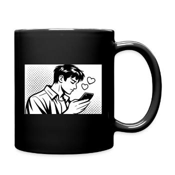 Homme amoureux - Mug uni - noir - Droite
