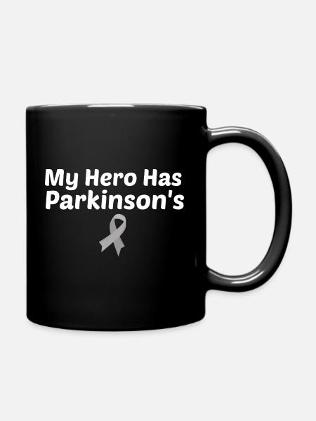 Mein Held hat Parkinson - Tasse einfarbig - Schwarz