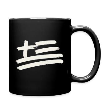 Griechenland Flagge - Tasse einfarbig - Schwarz - Rechts