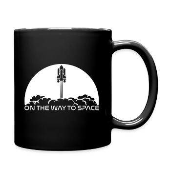 Start unter weißer Sonne - Tasse einfarbig - Schwarz - Rechts