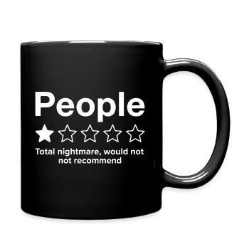 People One Star Total Nightmare - Full Colour Mug - black - Right