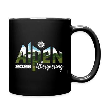 Alpen Überquerung 2026 - Wandern - Tasse einfarbig - Schwarz - Rechts