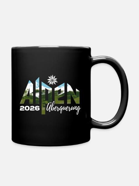 Alpen Überquerung 2026 - Wandern - Tasse einfarbig - Schwarz
