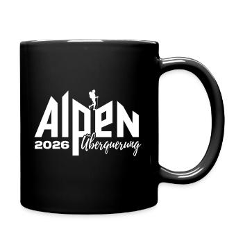 Alpen Überquerung 2026 - Wandern - Tasse einfarbig - Schwarz - Rechts