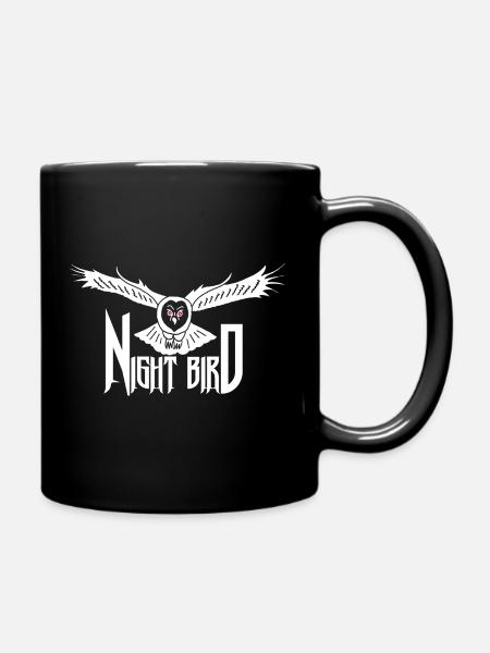 Weiße Nachteule - Tasse einfarbig - Schwarz