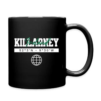 Killarney Irland Koordinaten Reise Souvenir - Tasse einfarbig - Schwarz - Rechts