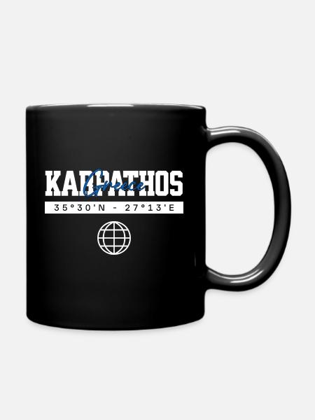 Karpathos Griechenland Koordinaten Reise Souvenir - Tasse einfarbig - Schwarz