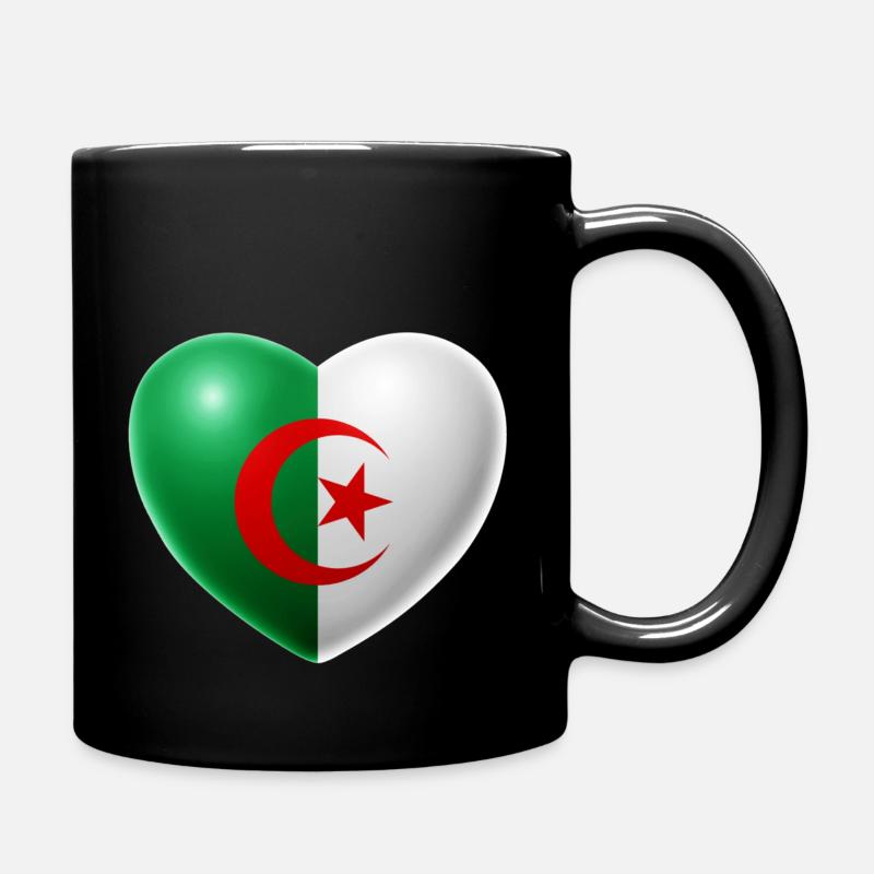 Heart (Algeria / Algeria) - Full Colour Mug - black